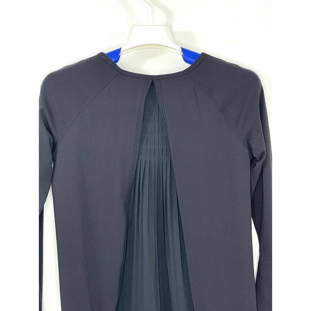 Lululemon Making Moves Long Sleeve Top Pleated Back Rulu Fabric Black Size 2 - Picture 5 of 9